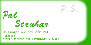 pal struhar business card